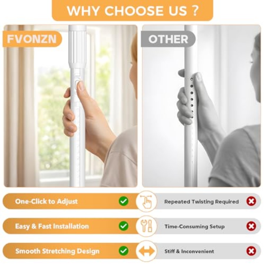 2 Pack Long Tension Curtain Ro - Decor Lighting Pack 리뷰 및 가격