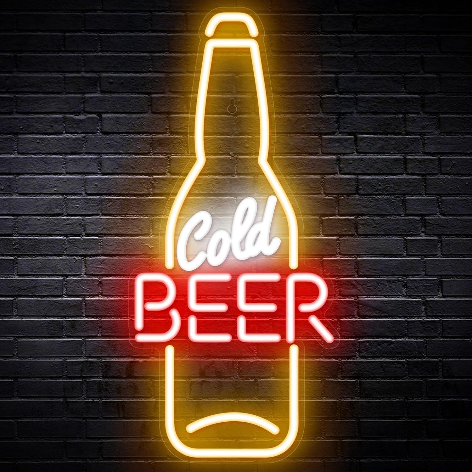 Cold Beer Neon Sign USB Dimmab - Garage Lighting Decor 리뷰 및 가격