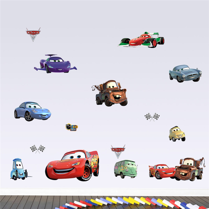 3D Cartoon Cars 2 Wall Sticker - Lighting Mcqueen Decor 리뷰 및 가격