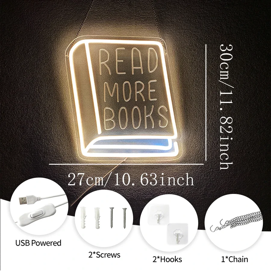 Read More Books LED Neon Light - Lighting Decor And More 리뷰 및 가격
