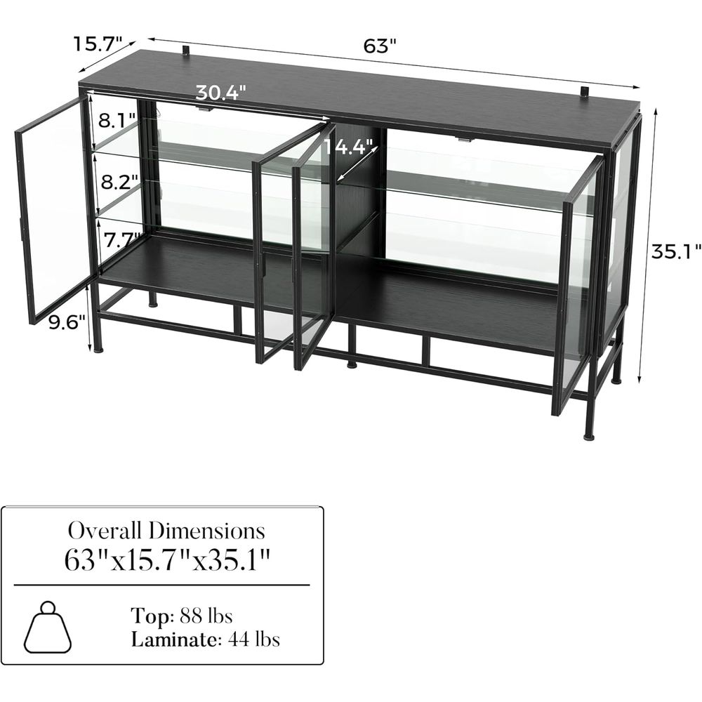 64 Metal Framed Glass Door Dis - Lighting & Home Decor Studio Photos 리뷰 및 가격