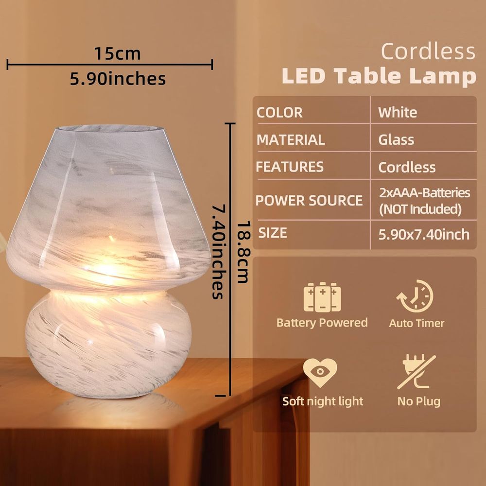 MJ PREMIER Mushroom Lamp, Batt - Led Lighting Decor 리뷰 및 가격