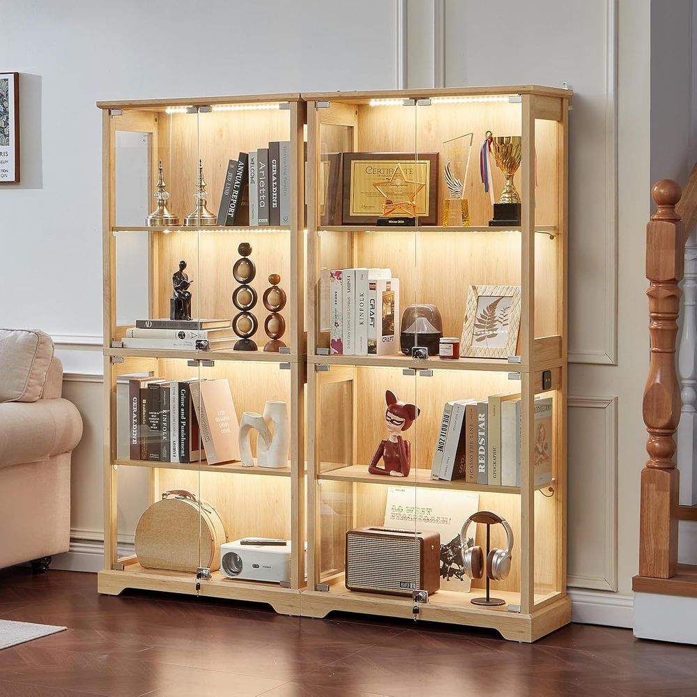 Dual Glass Door Display Cabine - Lighting & Home Decor Studio Photos 리뷰 및 가격