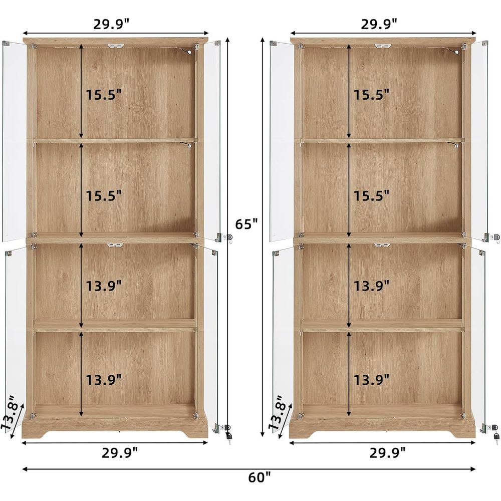 Dual Glass Door Display Cabine - Lighting & Home Decor Studio Photos 리뷰 및 가격