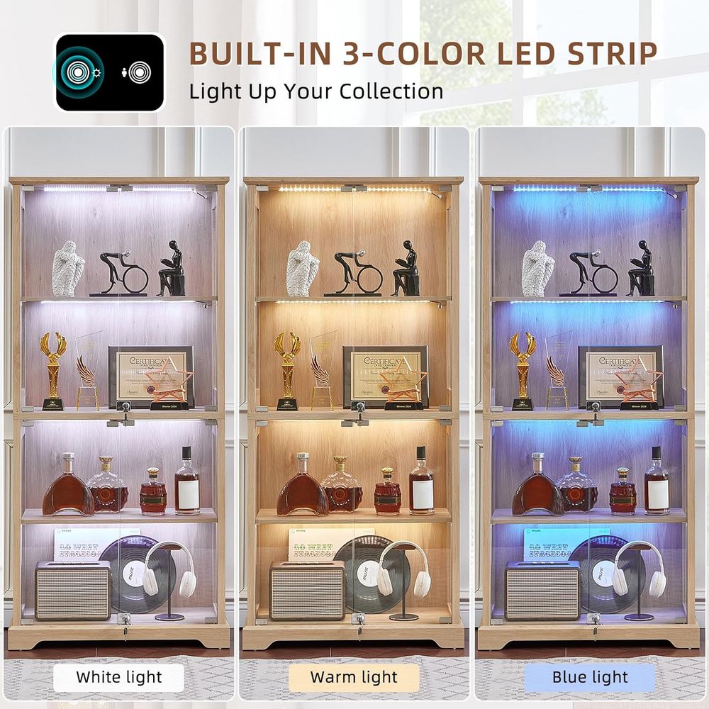 Dual Glass Door Display Cabine - Lighting & Home Decor Studio Photos 리뷰 및 가격
