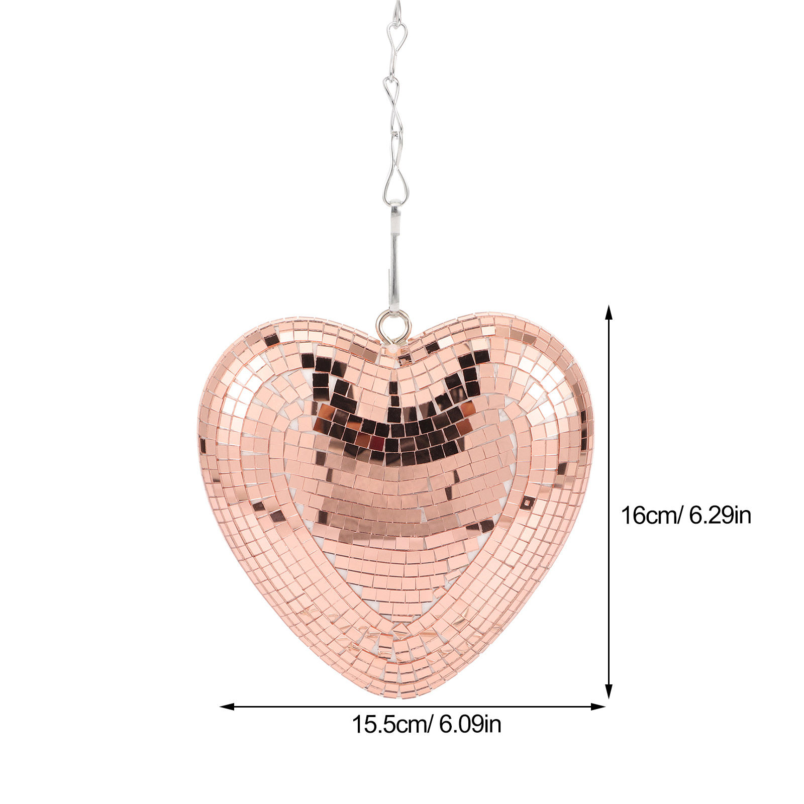 Heart Shaped Hanging Disco Bal - Disco Ball Mirror 리뷰 및 가격