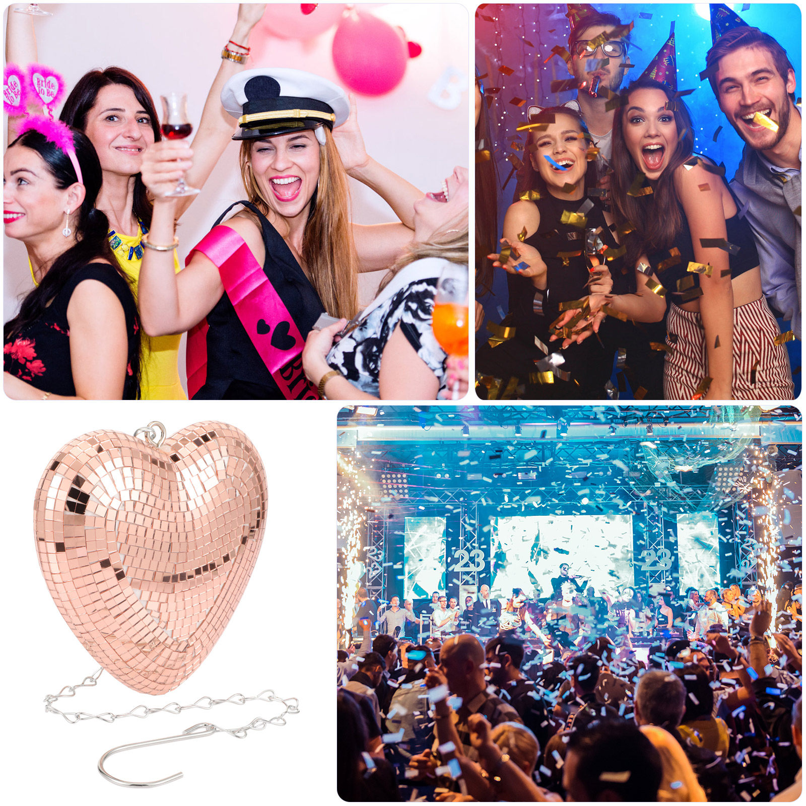 Heart Shaped Hanging Disco Bal - Disco Ball Mirror 리뷰 및 가격