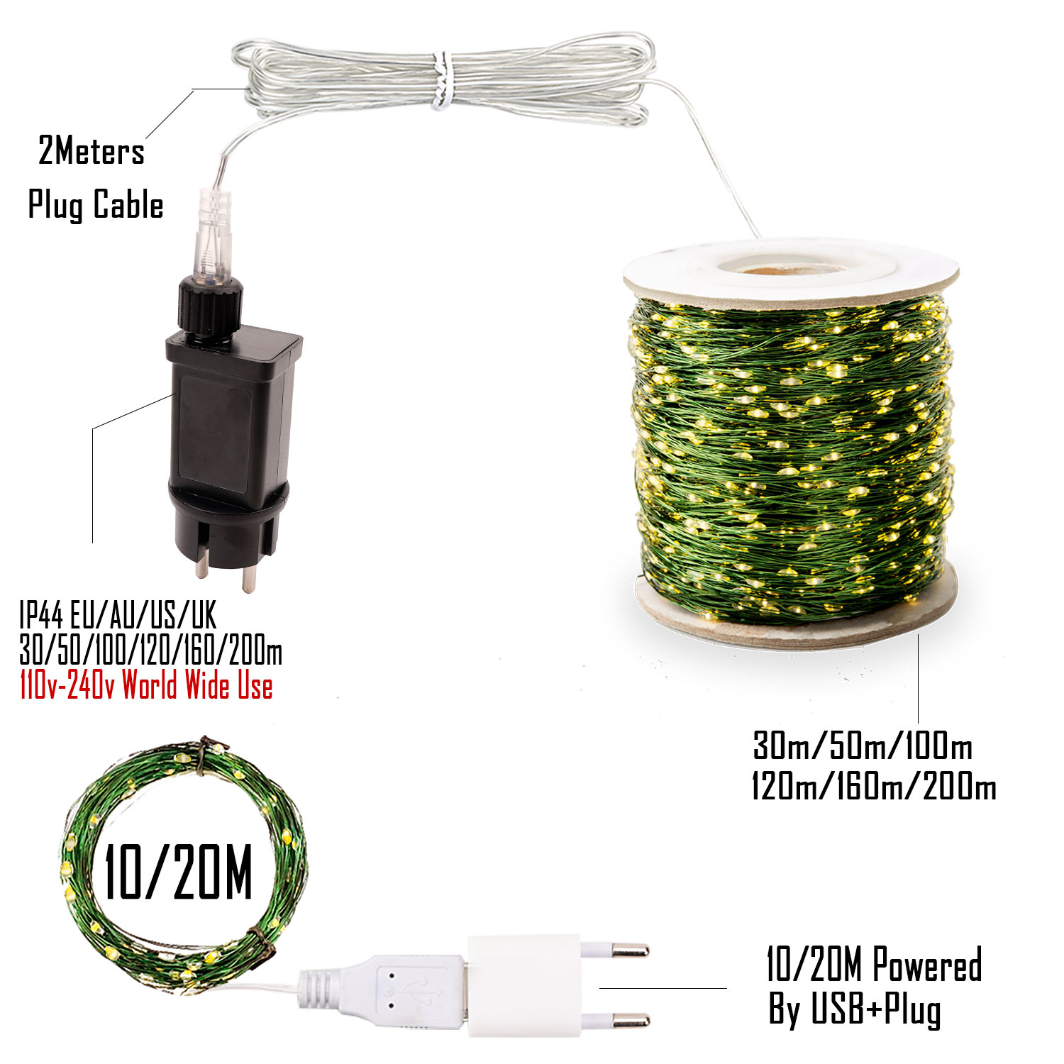 More LED Green Wire Garland St - Lighting Decor And More 리뷰 및 가격