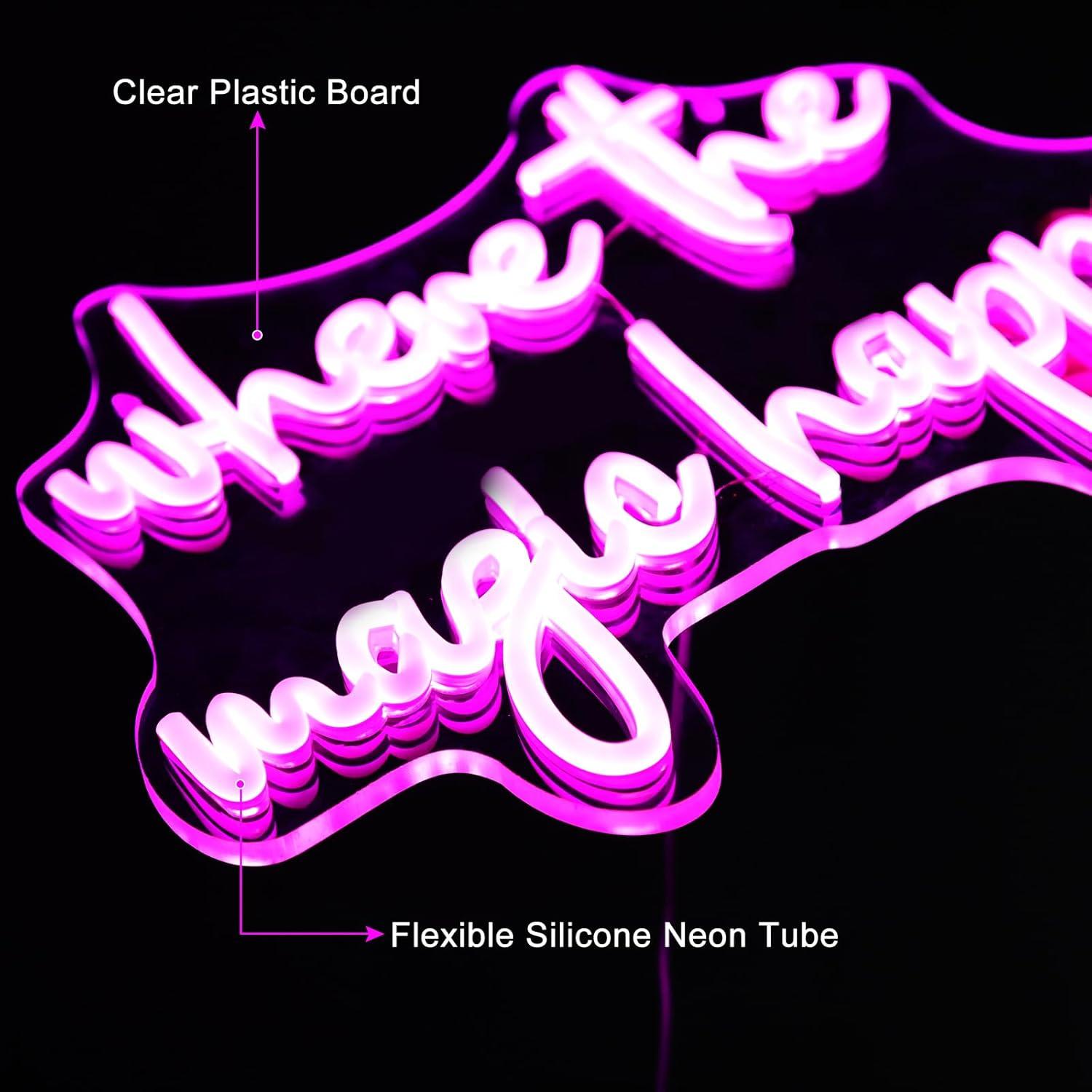 Where The Magic Happens Neon S - Lighting Decoration For Wedding 리뷰 및 가격