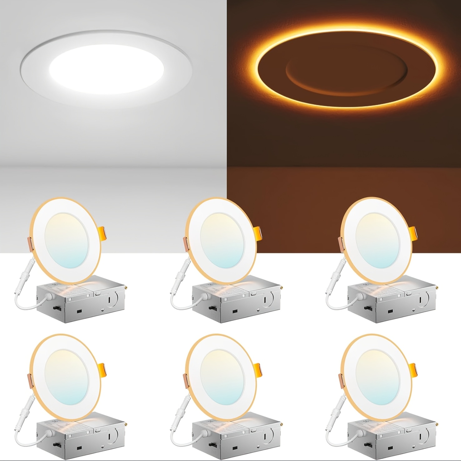 12/6 Pack 4/6 Inch 5CCT LED Re - Led Lighting Decor 리뷰 및 가격