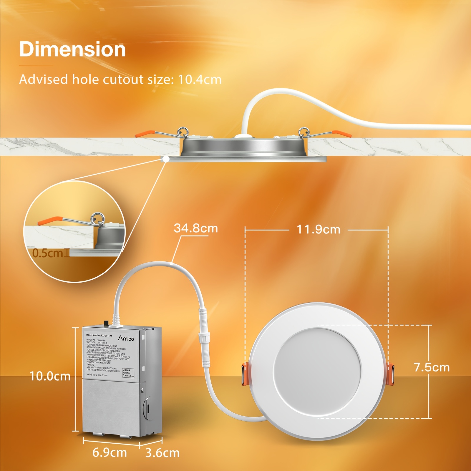 12/6 Pack 4/6 Inch 5CCT LED Re - Led Lighting Decor 리뷰 및 가격