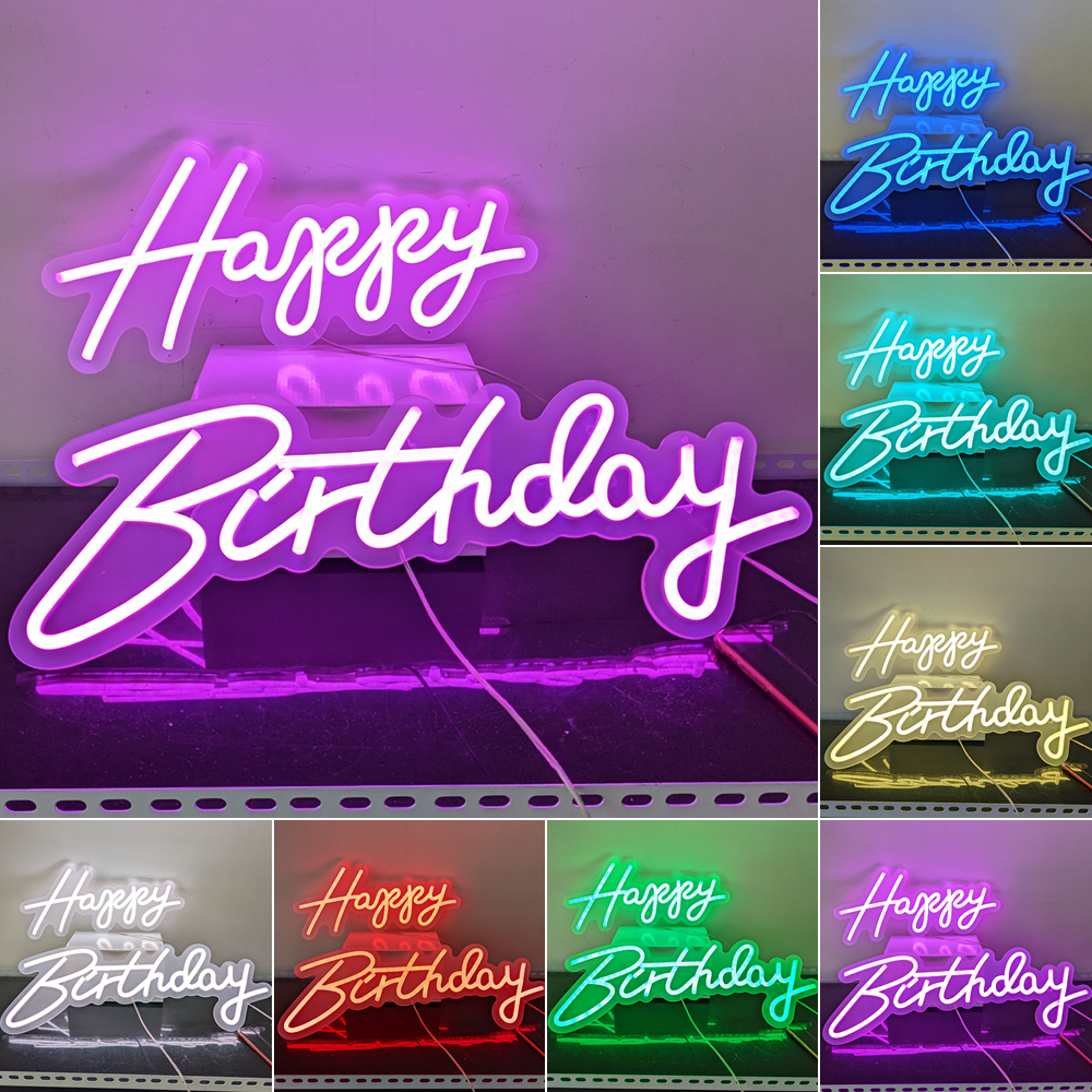 Large Size Happy Birthday Cust - Neon Sign Custom Led 리뷰 및 가격