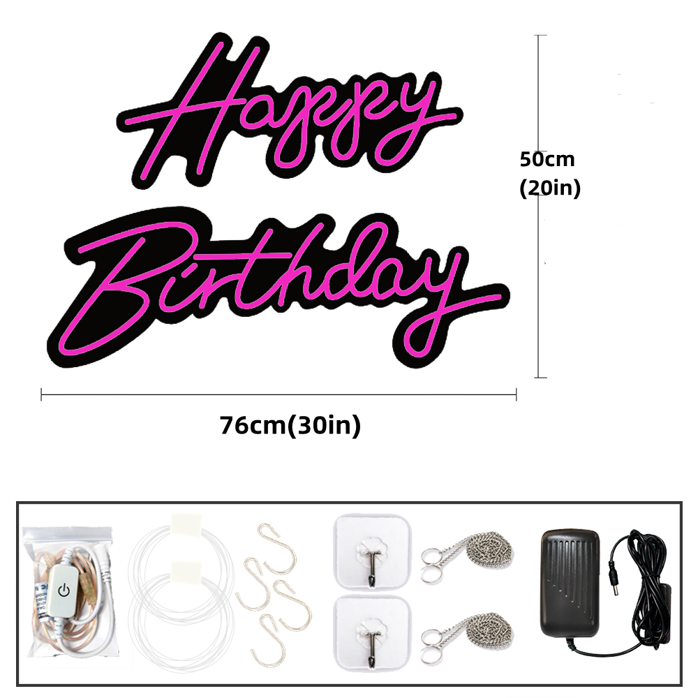 Large Size Happy Birthday Cust - Neon Sign Custom Led 리뷰 및 가격