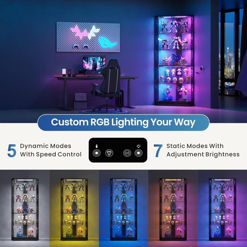 69 Black 5-Tier Glass Display  - Lighting & Home Decor Studio Photos 리뷰 및 가격