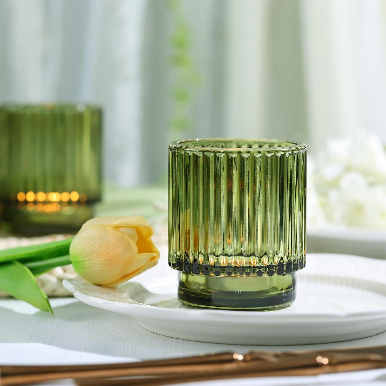 8pcs Green Votive Candle Holde - Lighting Decoration For Wedding 리뷰 및 가격