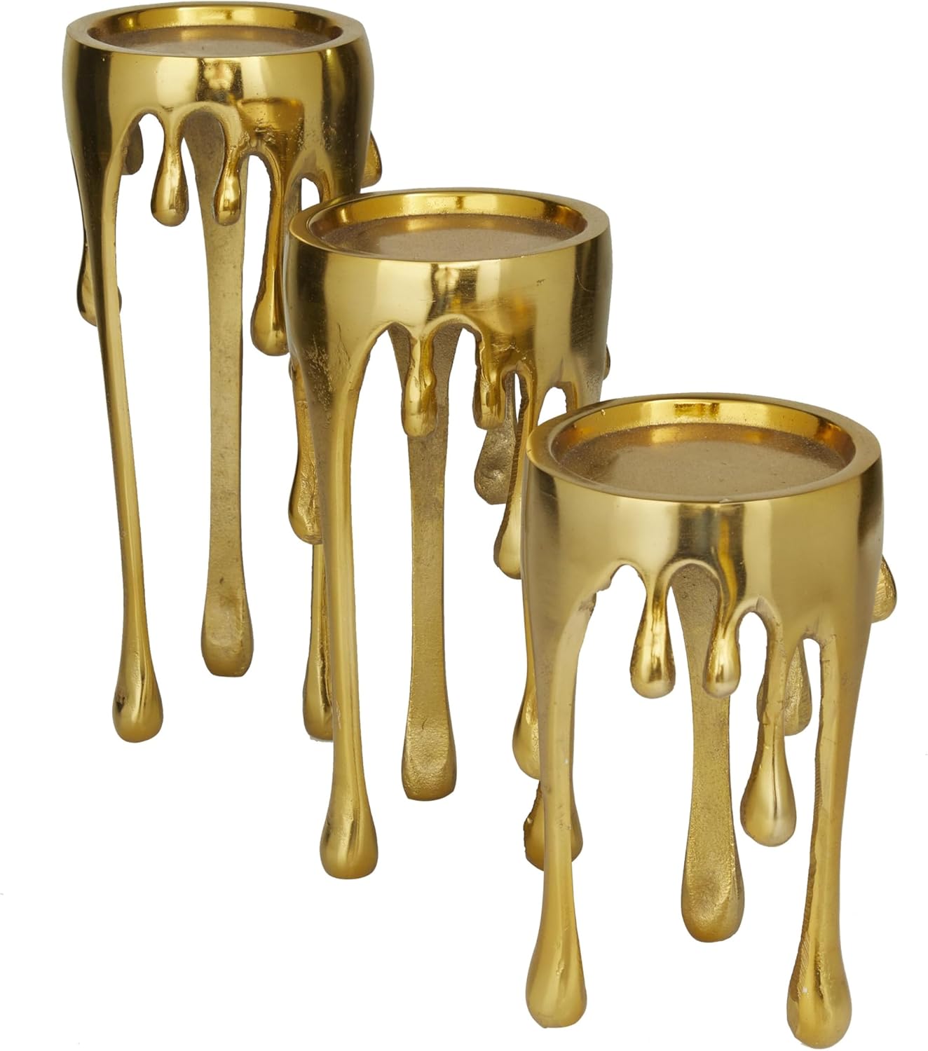 Gold Abstract Aluminum Candle  - Candle Holder Set 리뷰 및 가격