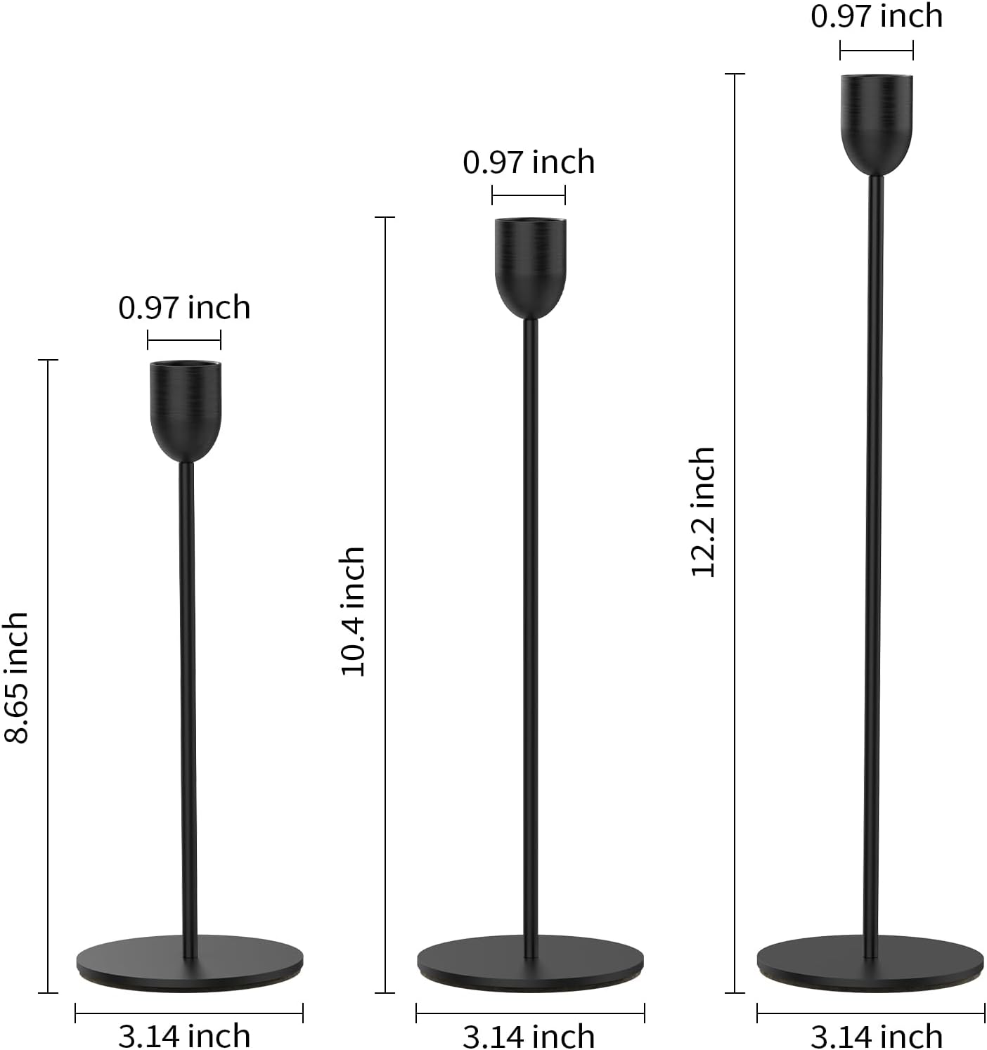 3PCS Black Candle Holder Set f - Candle Holder Set 리뷰 및 가격