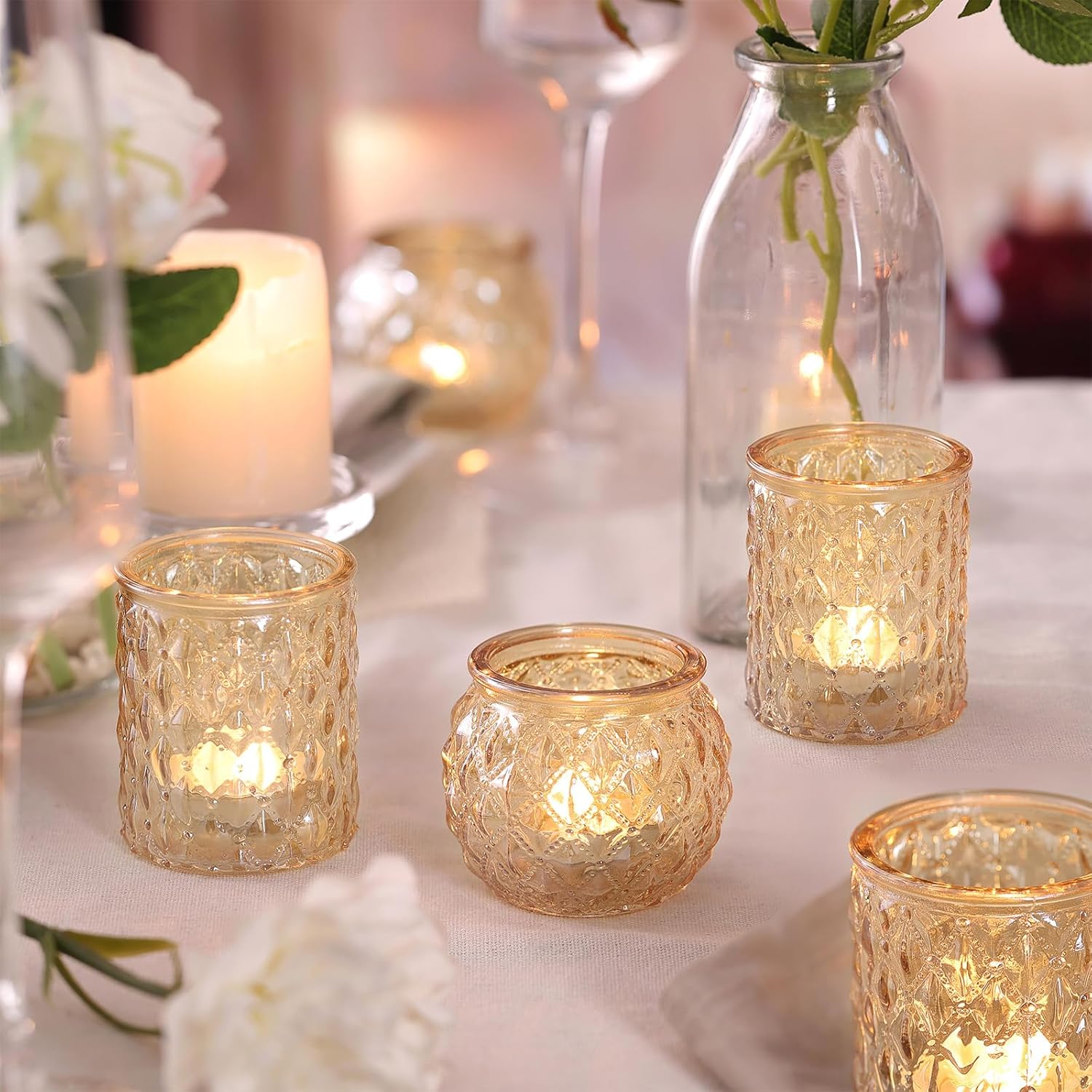 Gold Votive Candle Holders for - Candle Holder Set 리뷰 및 가격