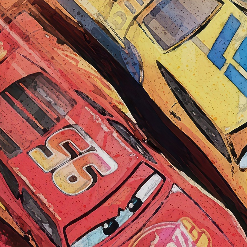 Cartoon Cars Watercolor Art Pr - Lighting Mcqueen Decor 리뷰 및 가격