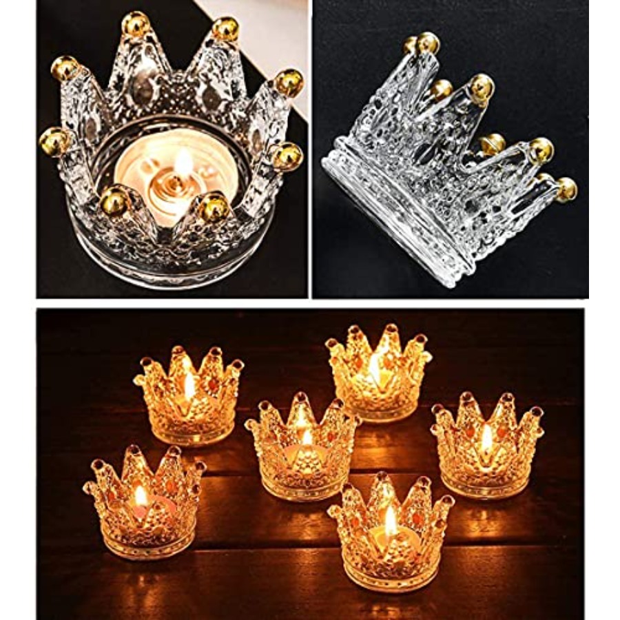 Crown Glass Tealight Candle Ho - Candle Holder Set 리뷰 및 가격