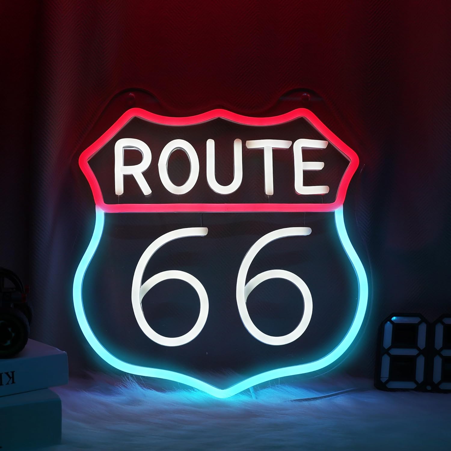 Route 66 Neon Sign Art Wall Li - Garage Lighting Decor 리뷰 및 가격