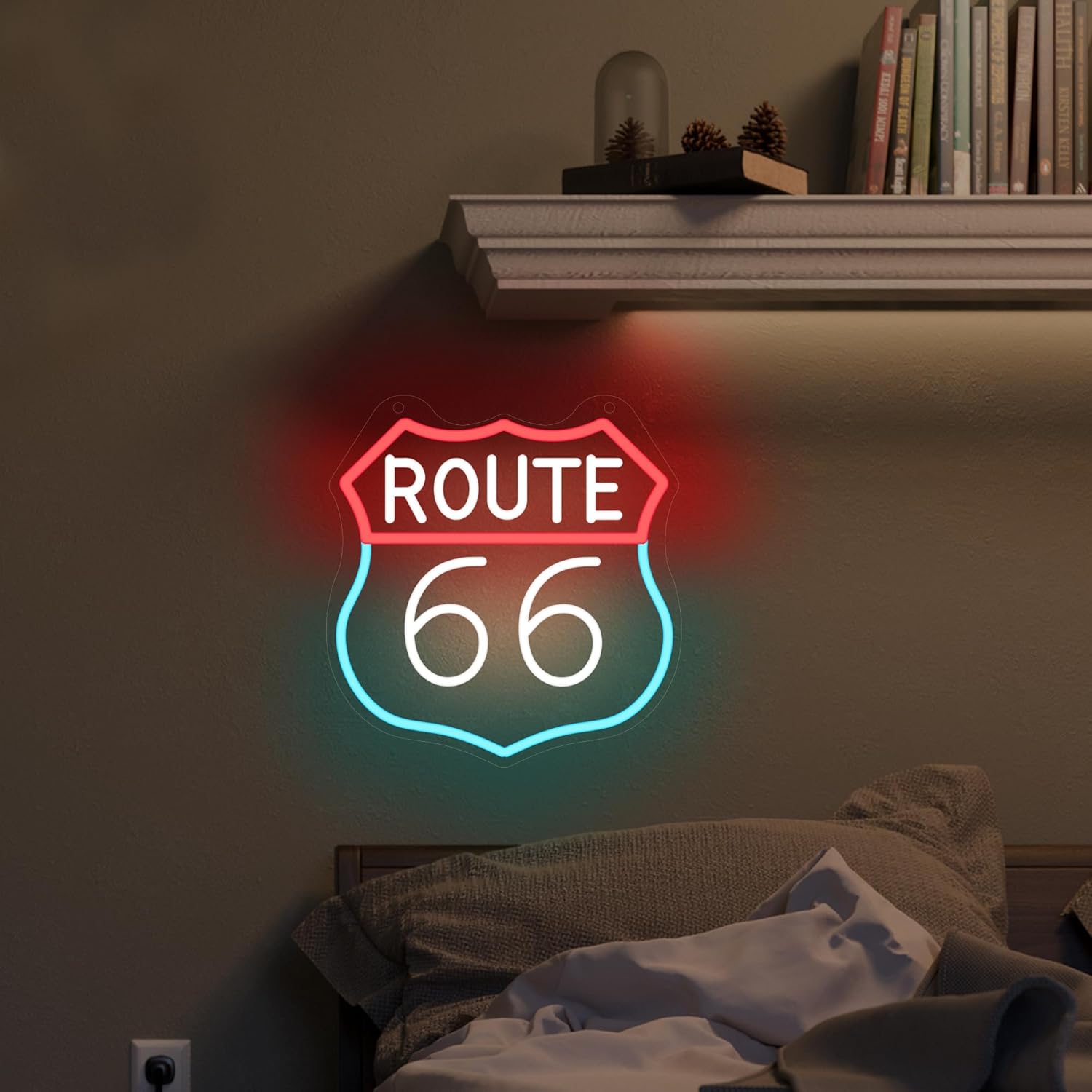 Route 66 Neon Sign Art Wall Li - Garage Lighting Decor 리뷰 및 가격