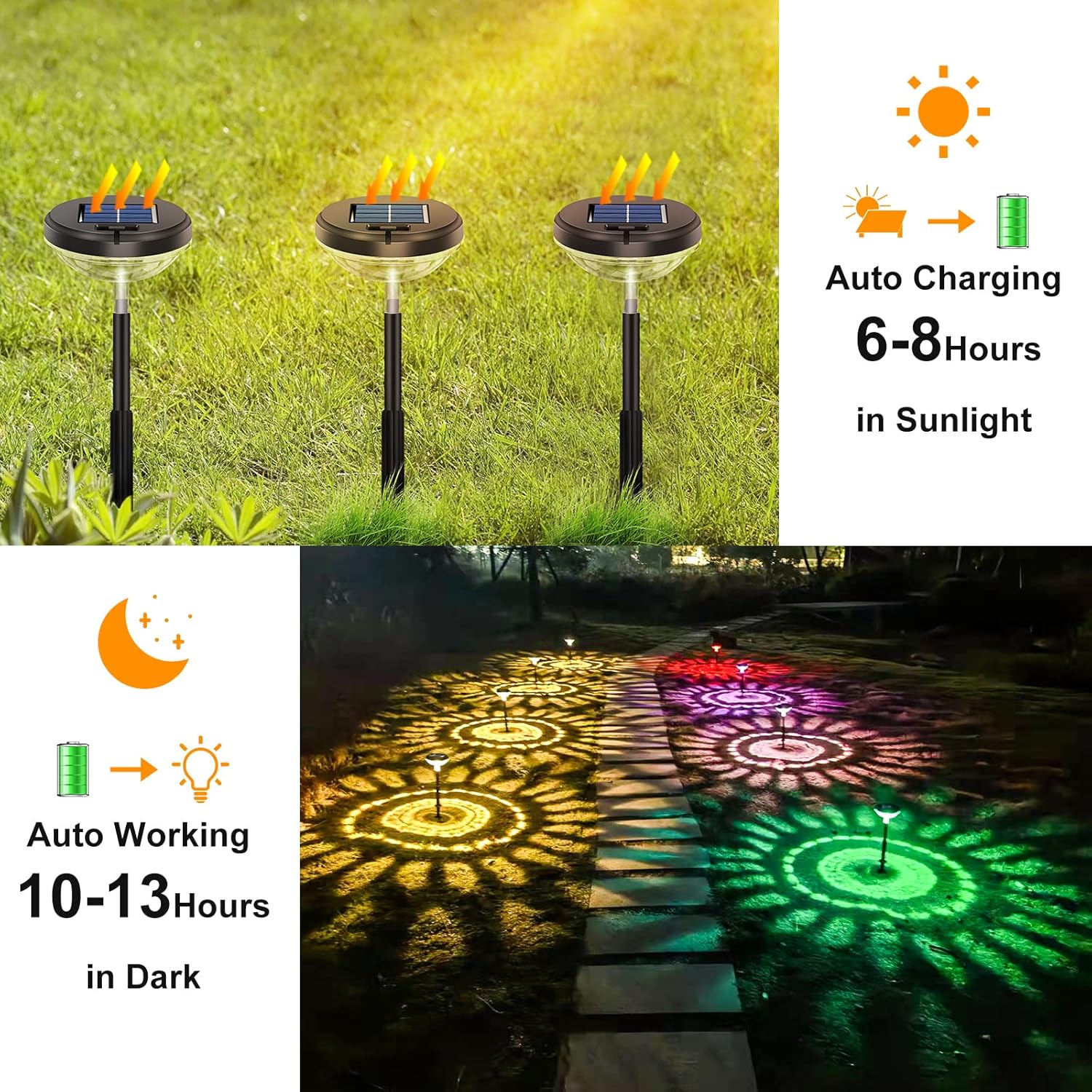 6 Pack Solar Pathway Lights wi - Decor Lighting Pack 리뷰 및 가격