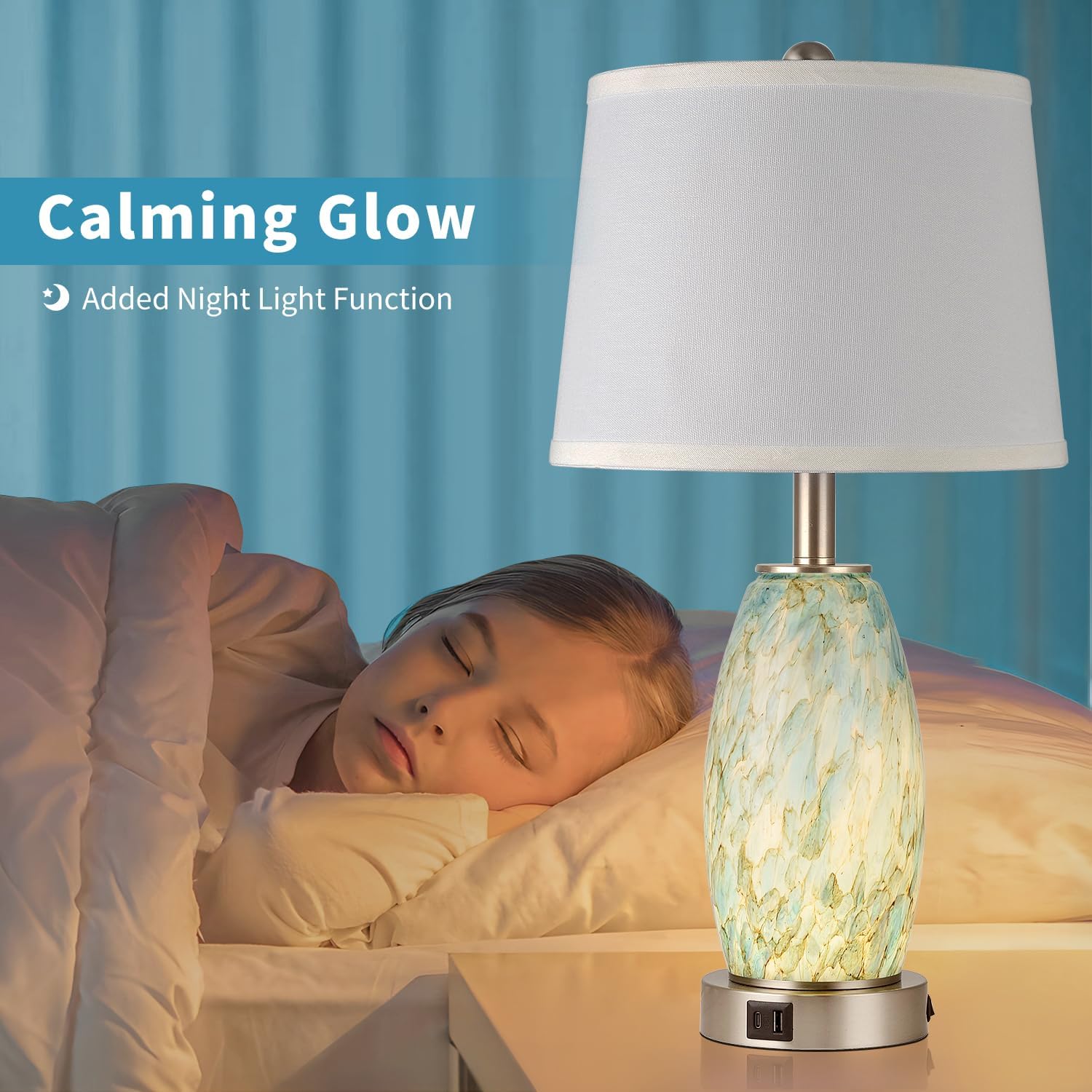 Table Lamps Set of 2 with 3-Wa - Lighting Decoration In Bedroom 리뷰 및 가격