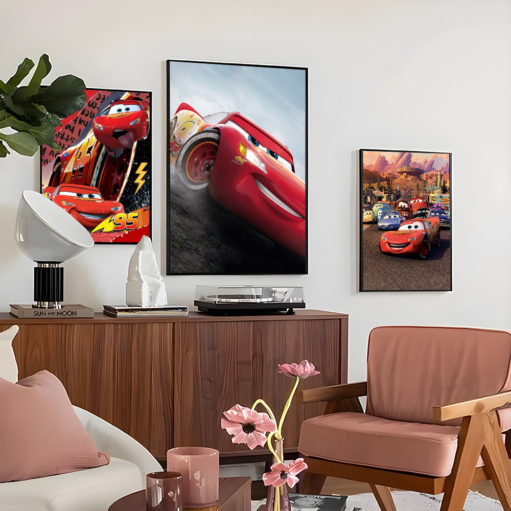 1PC Lightning McQueen Poster S - Lighting Mcqueen Decor 리뷰 및 가격