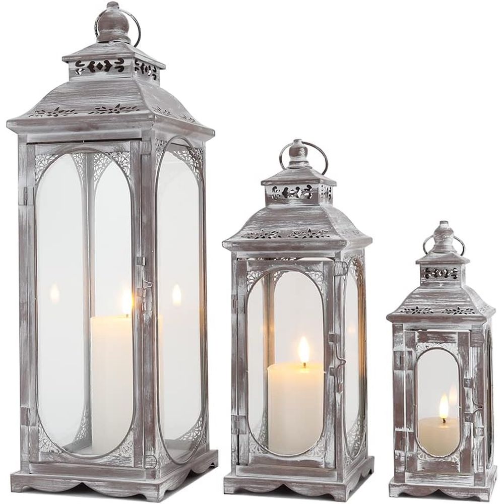 Set o 3 Vintage Candle Lantern - Candle Holder Set 리뷰 및 가격