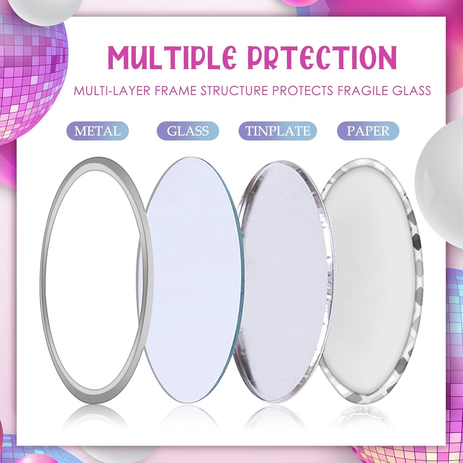 Disco Ball Compact Mirror Vint - Disco Ball Mirror 리뷰 및 가격