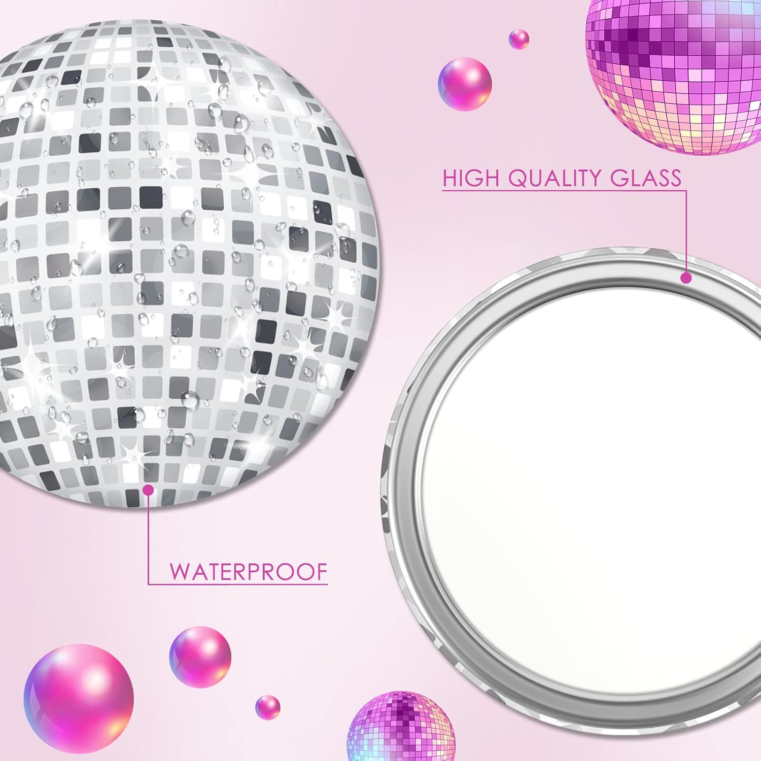 Disco Ball Compact Mirror Vint - Disco Ball Mirror 리뷰 및 가격