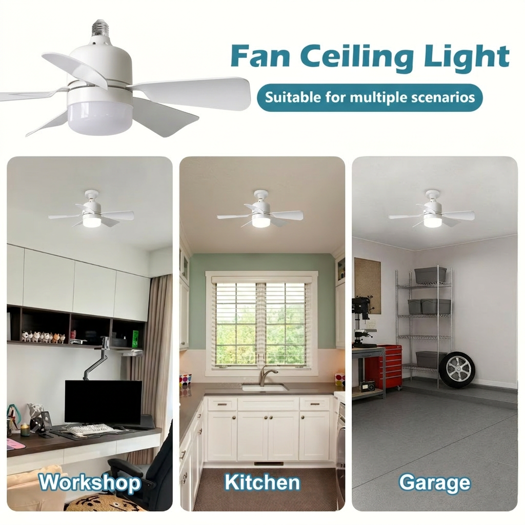 Modern LED Ceiling Fan Light w - Garage Lighting Decor 리뷰 및 가격