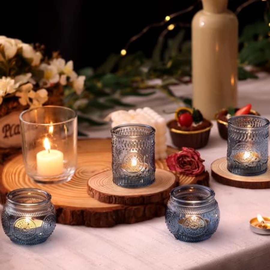 24Pcs Blue Votive Candle Holde - Lighting Decoration For Wedding 리뷰 및 가격