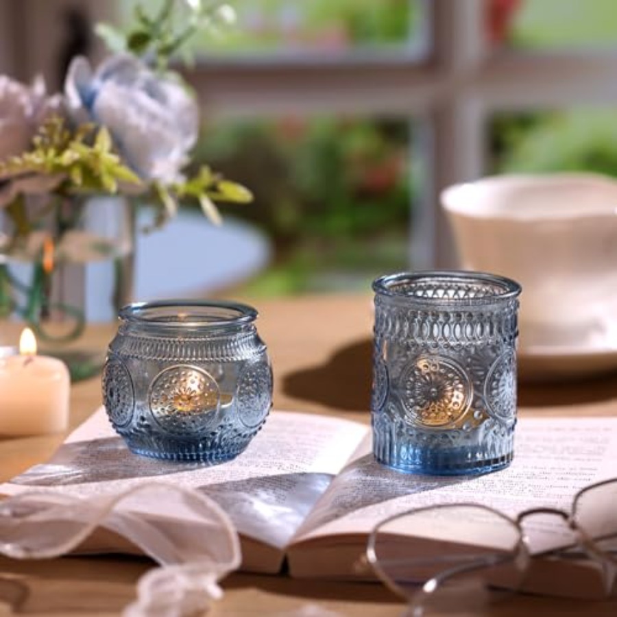 24Pcs Blue Votive Candle Holde - Lighting Decoration For Wedding 리뷰 및 가격