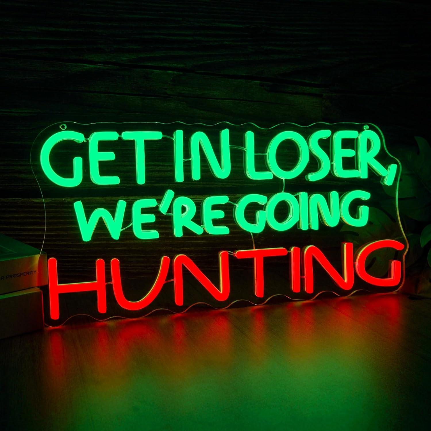Funny Hunting Neon Sign LED Li - Garage Lighting Decor 리뷰 및 가격
