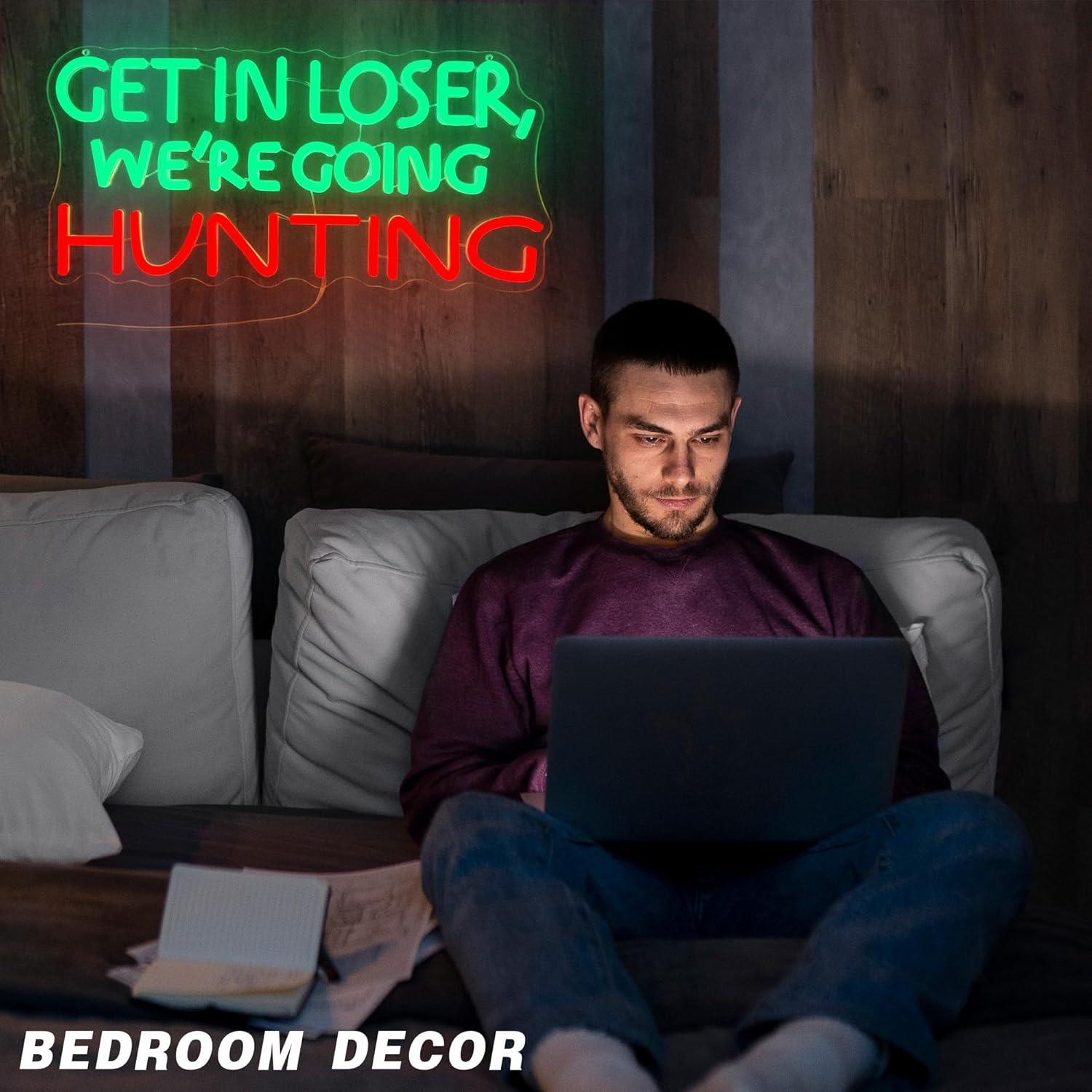 Funny Hunting Neon Sign LED Li - Garage Lighting Decor 리뷰 및 가격