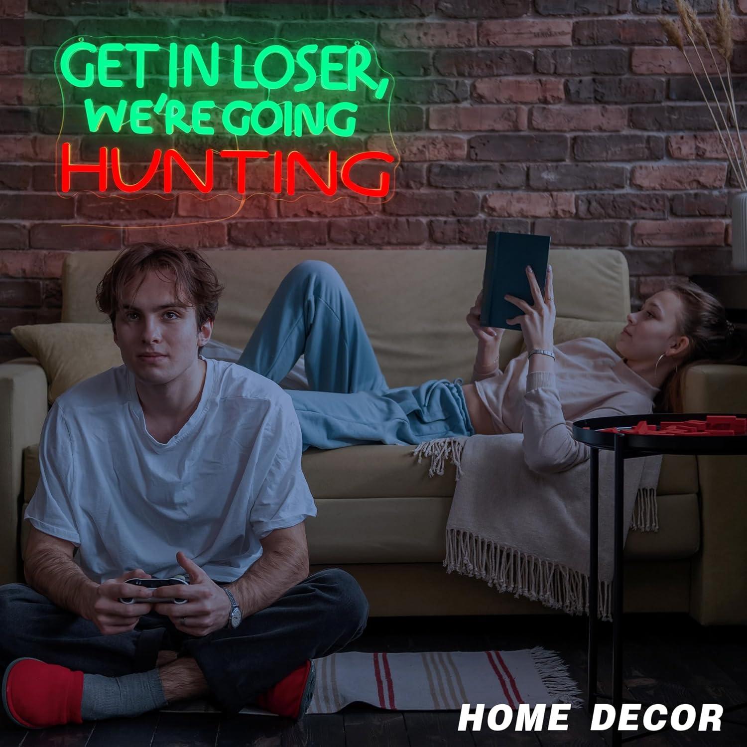 Funny Hunting Neon Sign LED Li - Garage Lighting Decor 리뷰 및 가격