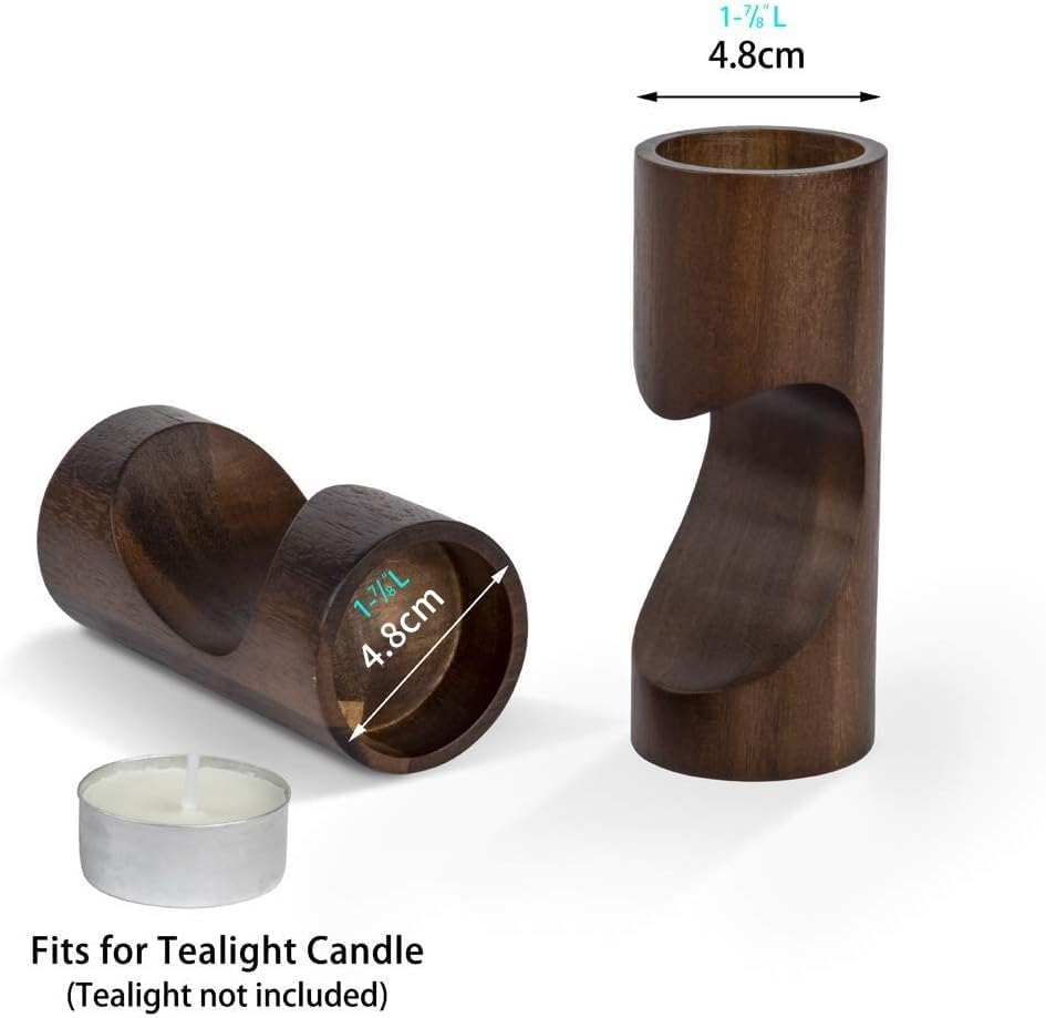 Wood Tealight Candle Holders,  - Candle Holder Set 리뷰 및 가격