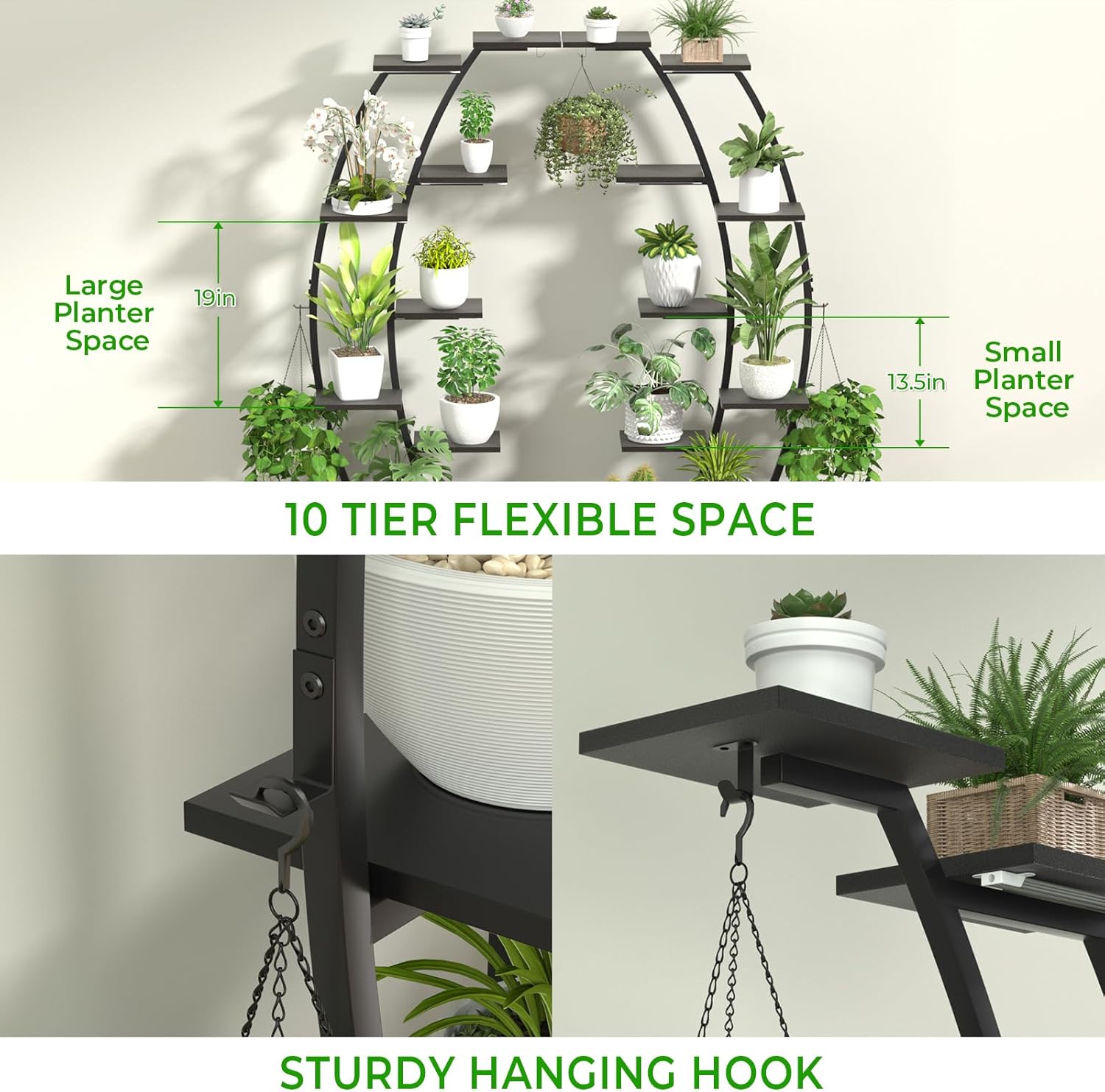 10-Tier Indoor Plant Stand wit - Decor Lighting Pack 리뷰 및 가격
