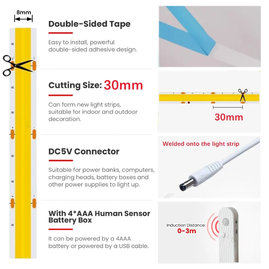 Dual Mode Adjustable 5V COB Li - Lighting Decor And More 리뷰 및 가격