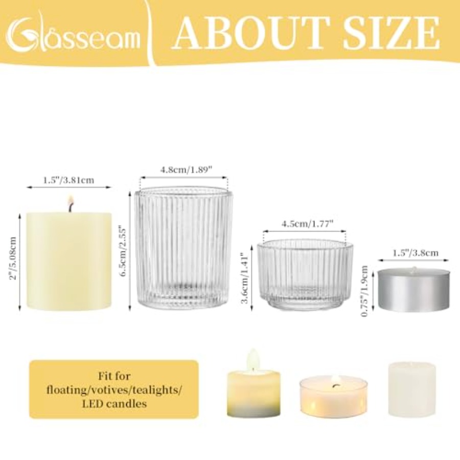 Clear Glass Votive Candle Hold - Candle Holder Set 리뷰 및 가격