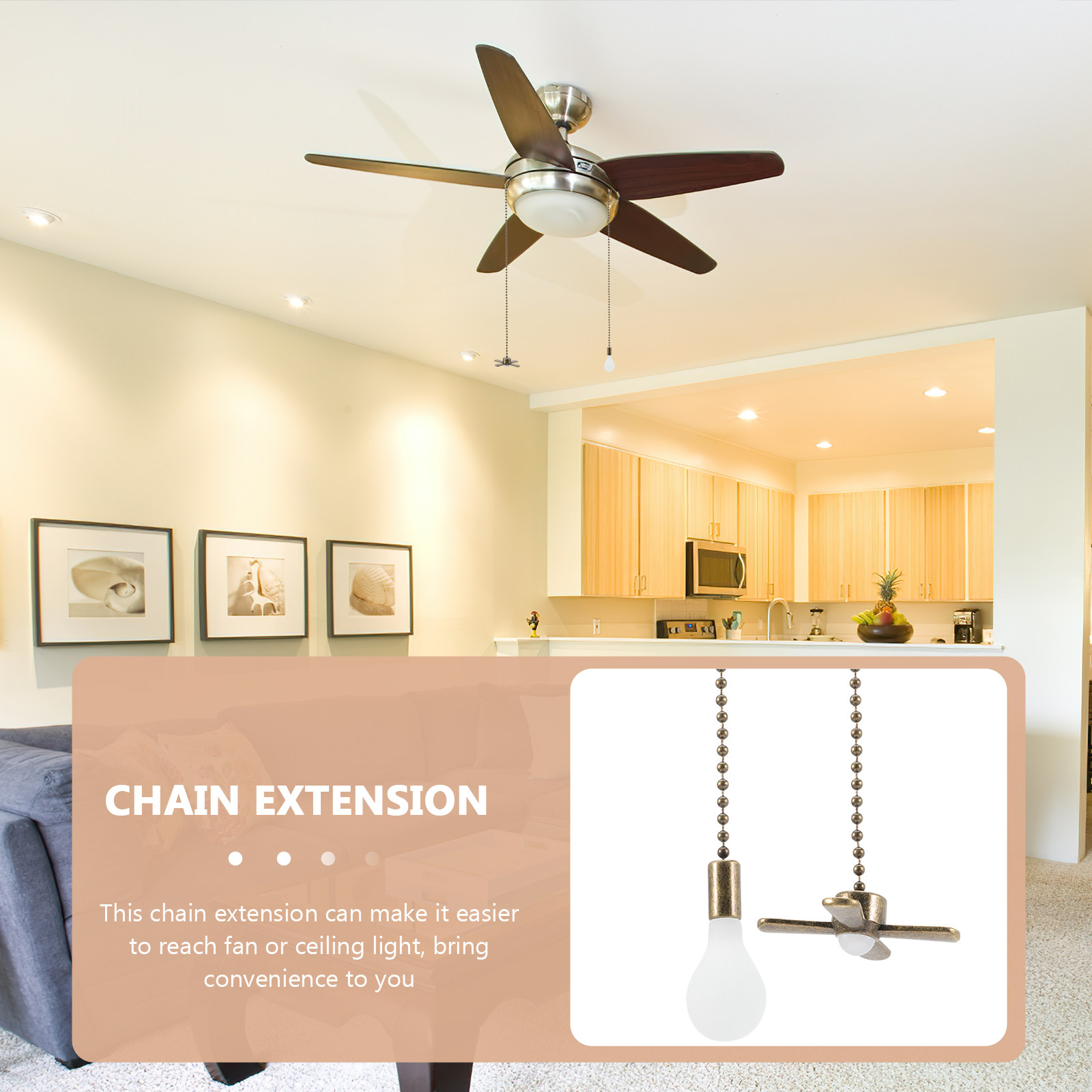 2Pcs Fan Chain Extension Metal - Decor Lighting Ceiling Fans 리뷰 및 가격
