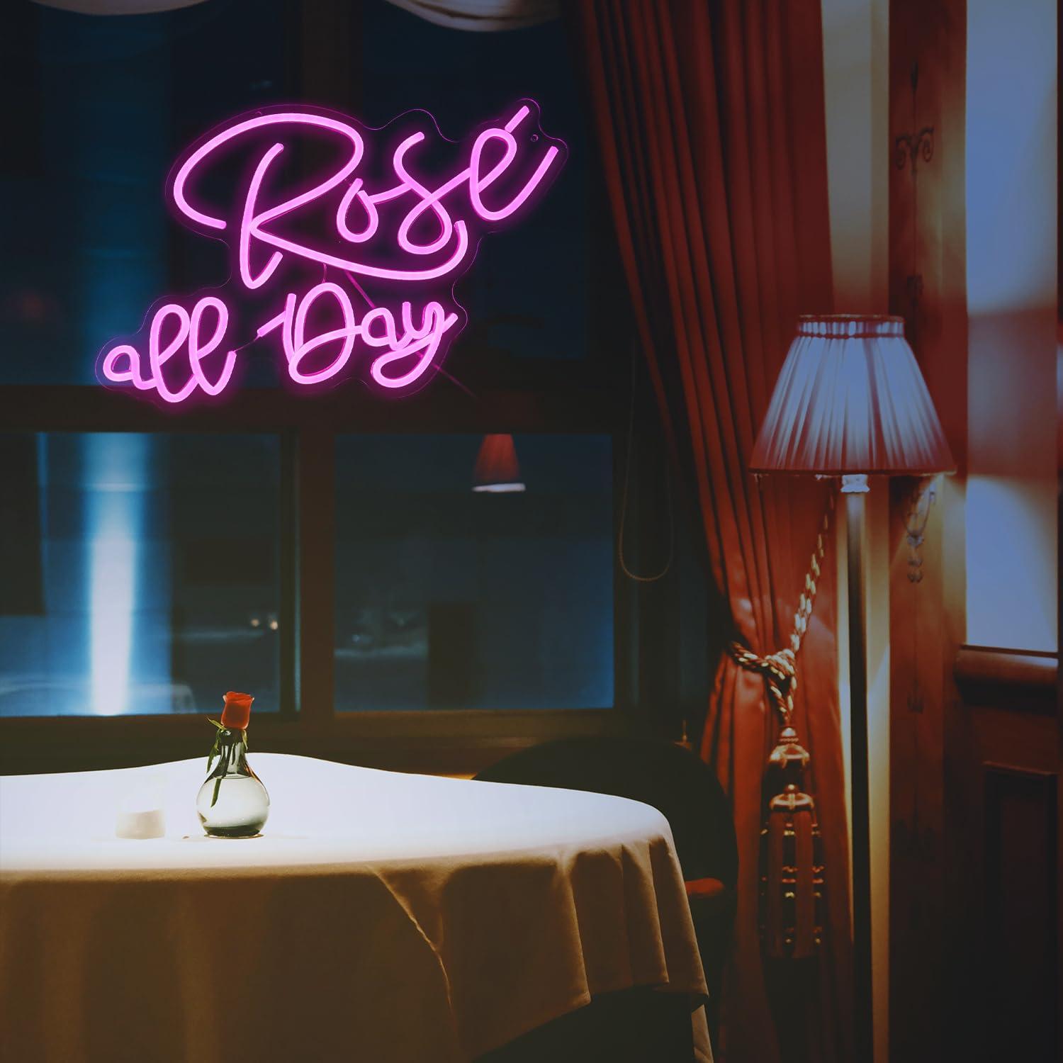 Rose All Day Neon Sign Dimmabl - Lighting Decoration For Wedding 리뷰 및 가격