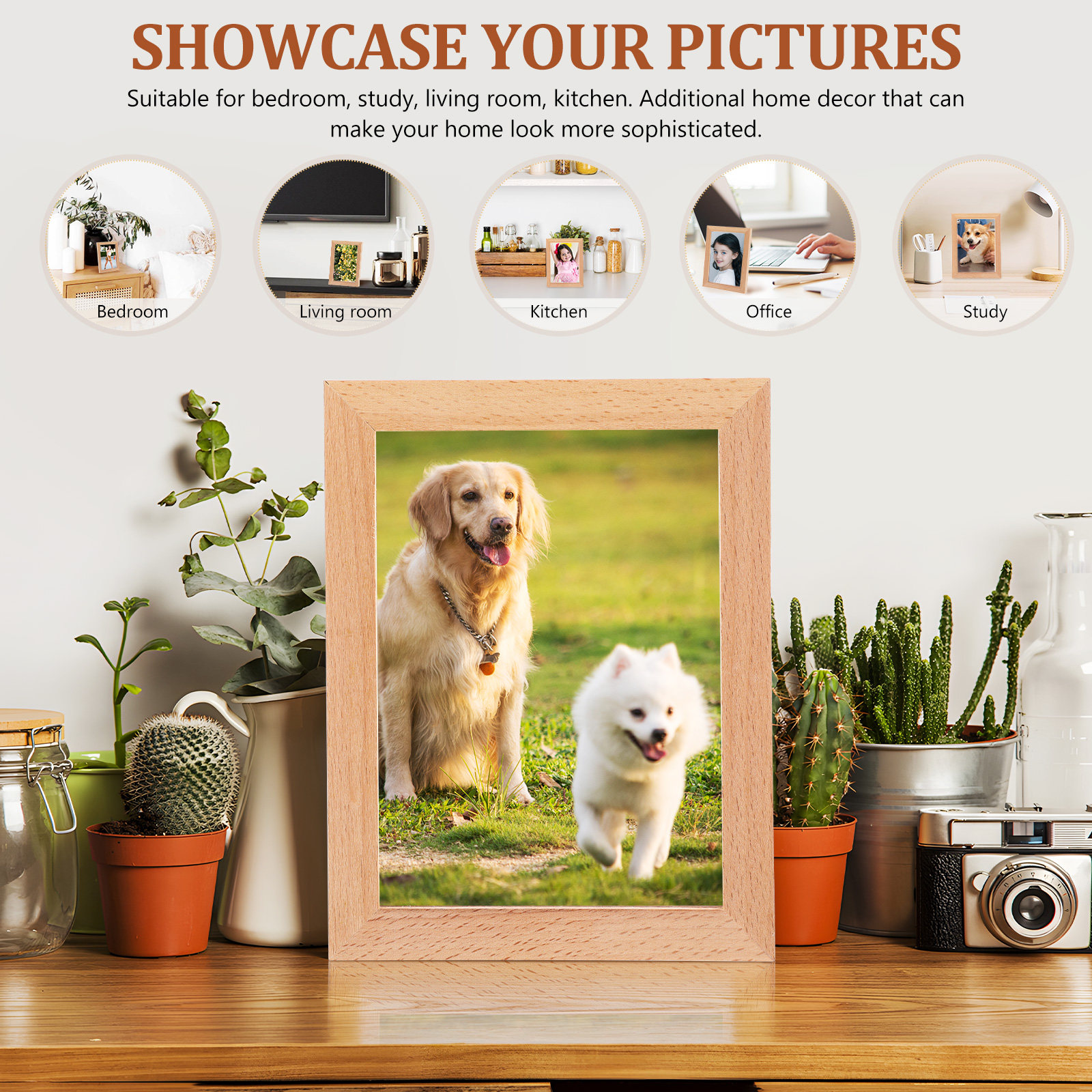 LED Photo Frame Wood Light Up  - Lighting Room Decor Photo 리뷰 및 가격