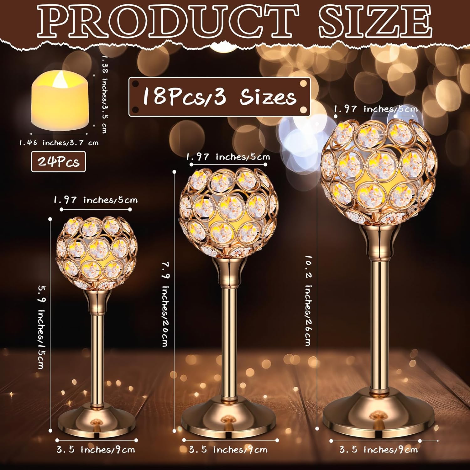 42 Pcs Crystal Candle Holders  - Lighting Decoration For Wedding 리뷰 및 가격