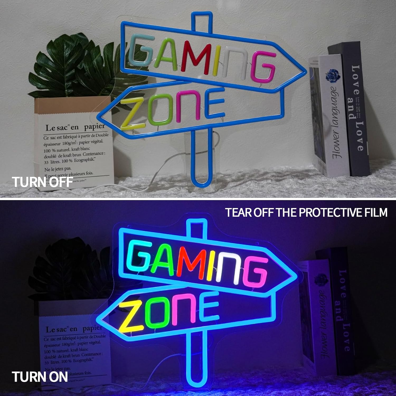 Gaming Zone Neon Sign USB LED  - Lighting Decoration In Bedroom 리뷰 및 가격