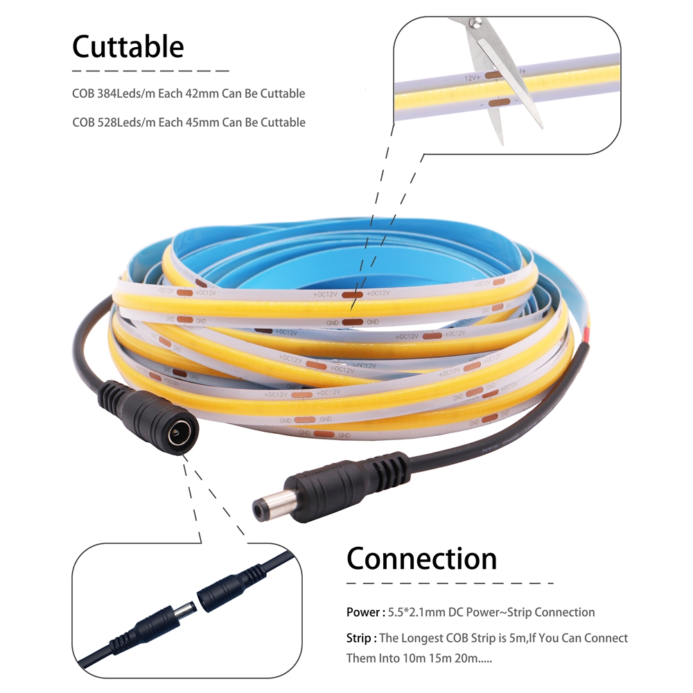 FOB COB LED Strip 480LEDs/m 52 - Lighting Decor And More 리뷰 및 가격