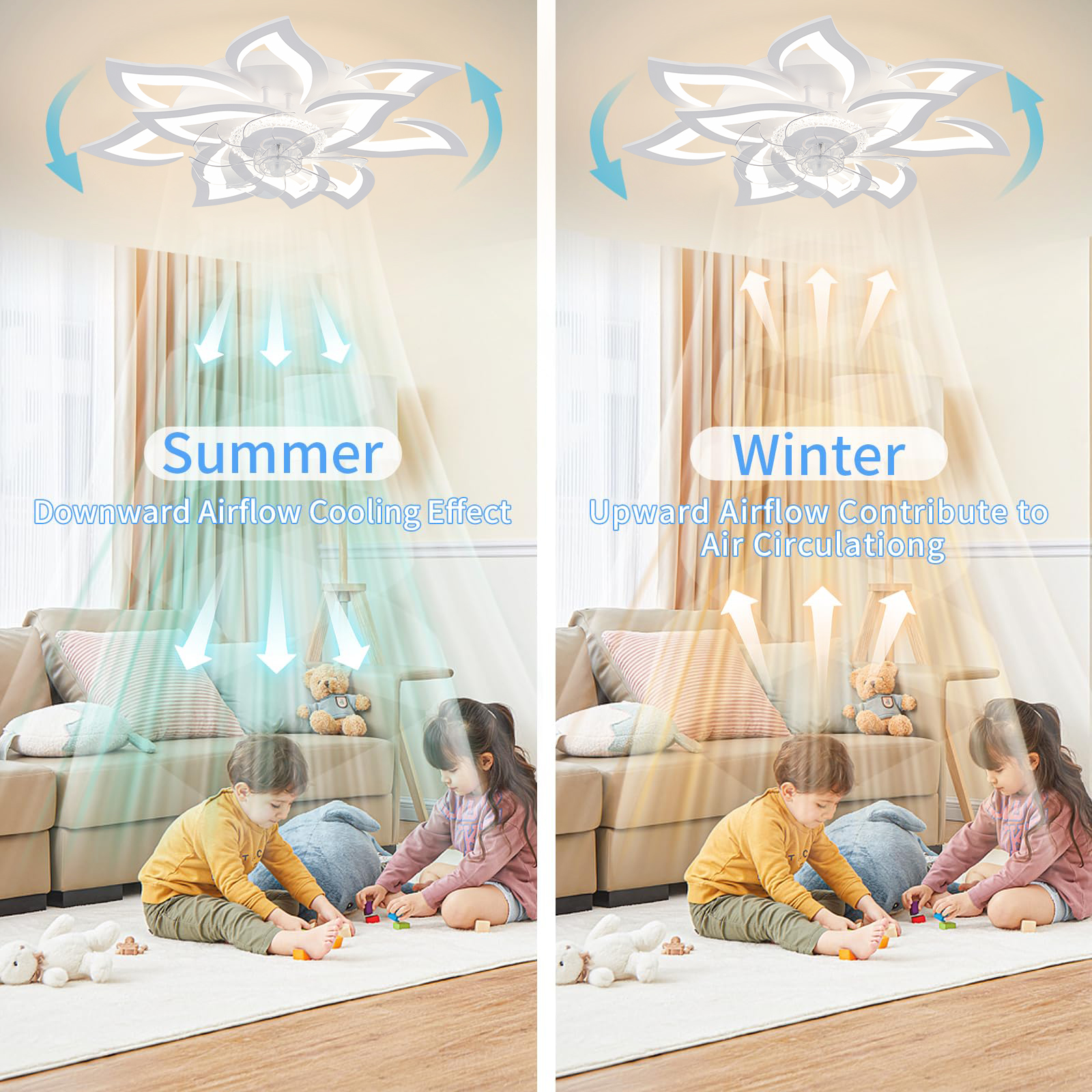 Nordic Flush Mount Ceiling Fan - Decor Lighting Ceiling Fans 리뷰 및 가격