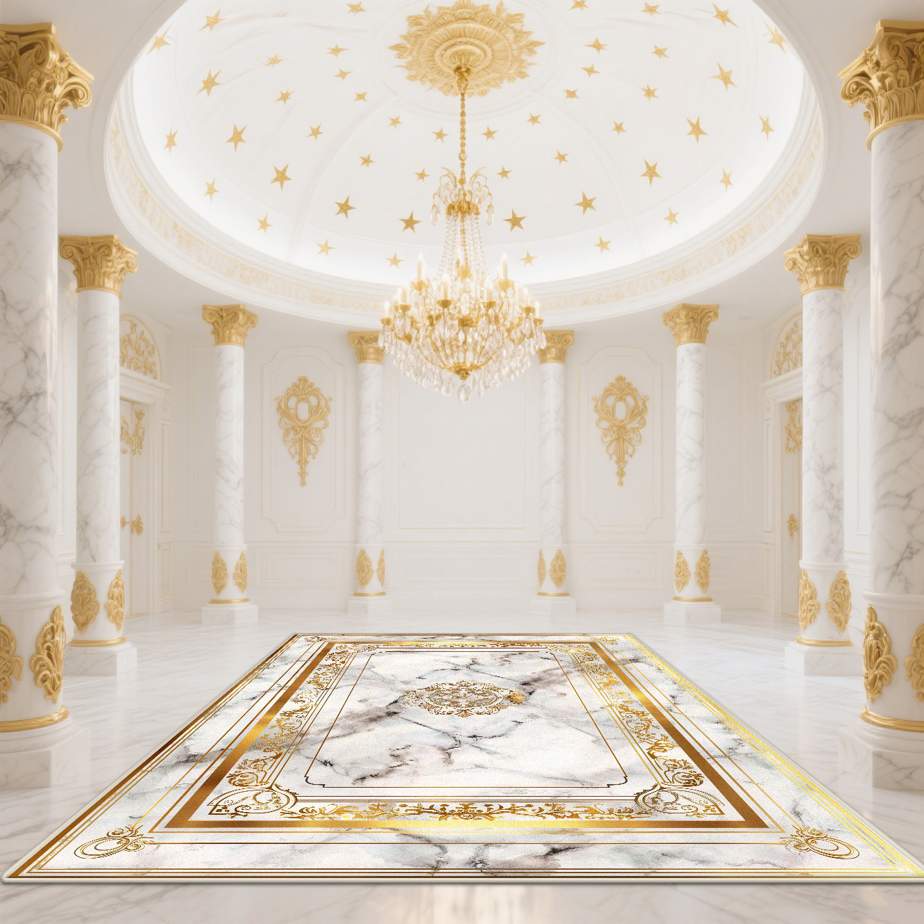 Modern White Gold Marble Patte - Garage Lighting Decor 리뷰 및 가격